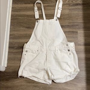 Lucky Brand white short overalls